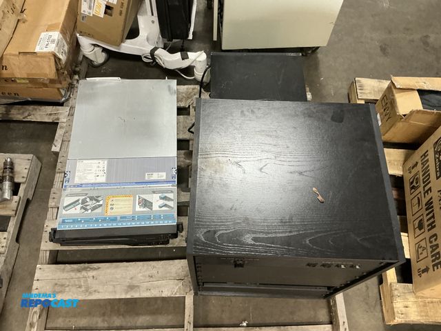 Lot 2-96992 - Lot includes AV Equipment: (2) cabinets and Blue Coat S500 high-performance 2U rack-mounted enterpri...