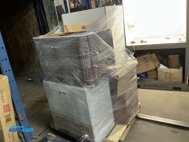 Lot 2-60403 - Skid lot of various cabinets/tables of various makes and models