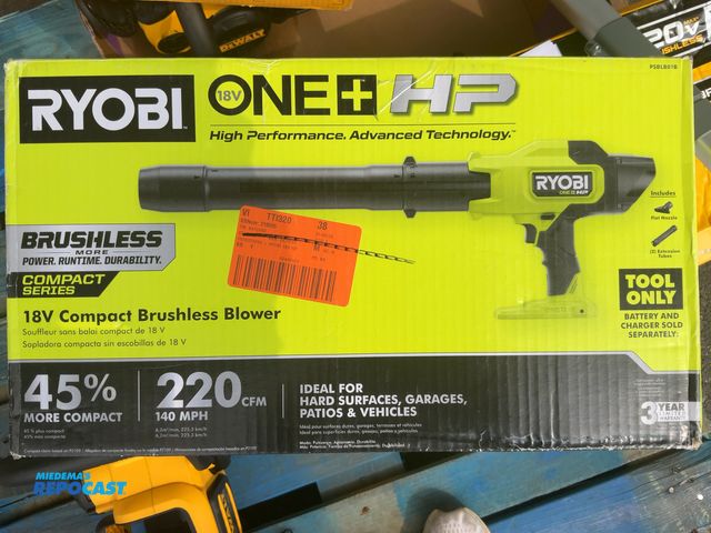 Lot 2-95190 - Ryobi ONE+ HP 18V Brushless Cordless 220 CFM 140 MPH Compact Leaf Blower (Tool-Only)