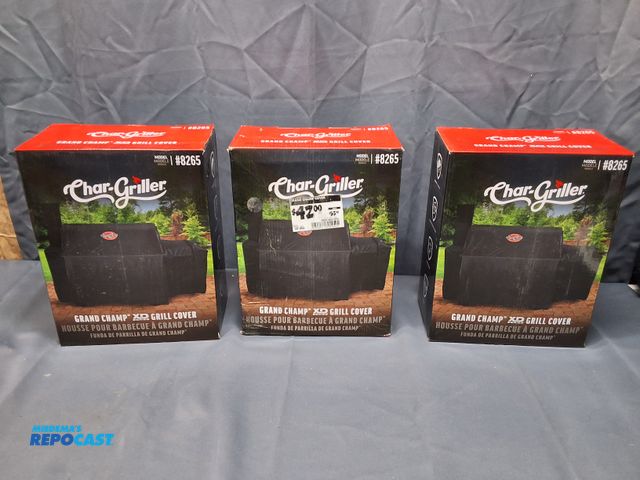 Lot 2-96018 - (3) CHAR-GRILLER GRAND CHAMP XD GRILL COVER'S