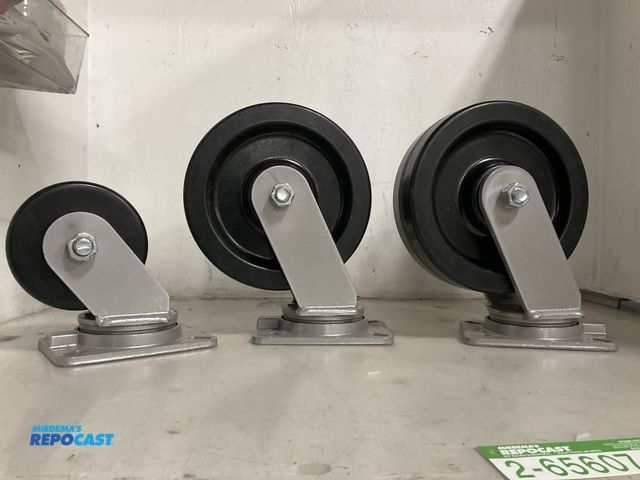 Lot 2-65607 - 3 New Hamilton  10×3 Swivel heavy duty casters Lot including (2) new Hamilton swivel casters with 10...