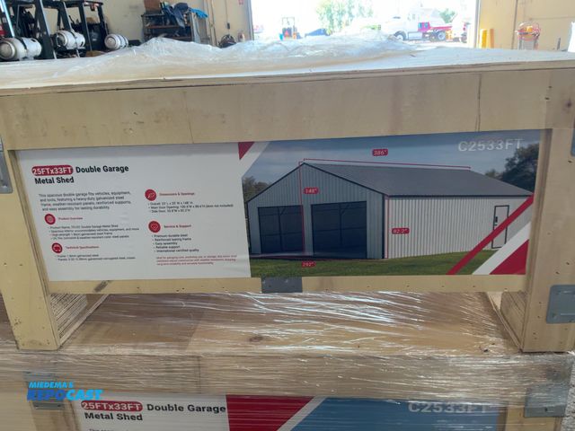 Lot 2-41425 - New SDLANCH 25’ x 33’ Double Garage Metal Shed, Model SDLC2533FT, 292” Wide x 386.6” Long x 148” Tal...