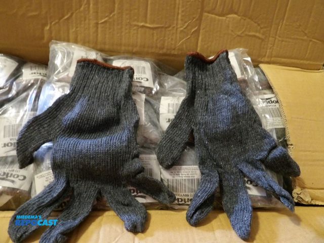 Lot 2-58207 - Lot of (300) New Knit Gloves , gray size large, #60VY33
