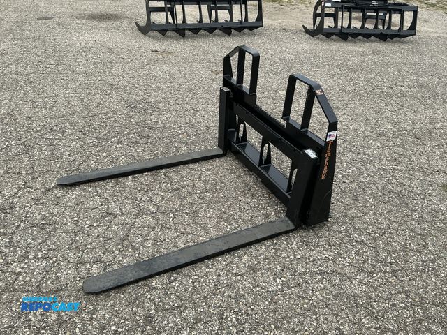 Product 2-3071 - New Tomahawk 42" Heavy Duty Skid Steer Forks, Universal Quick Attach Carriage with (2) 42" Forks, 60...