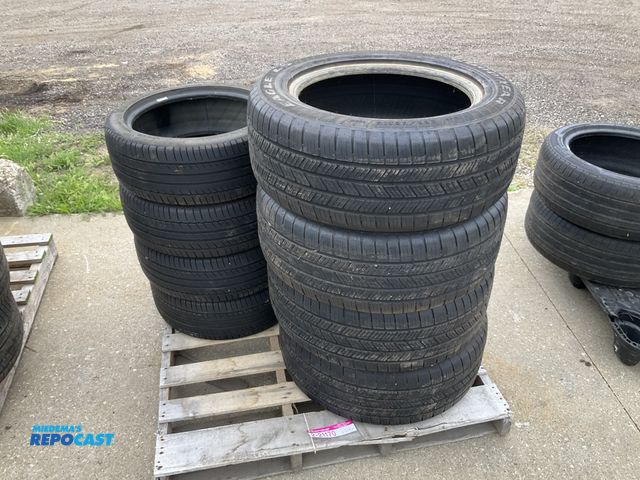 Lot 2-21170 - (4) 255/55R18 tires and (4) 215/45R17 tires, all are used and have date codes of 2013 or older