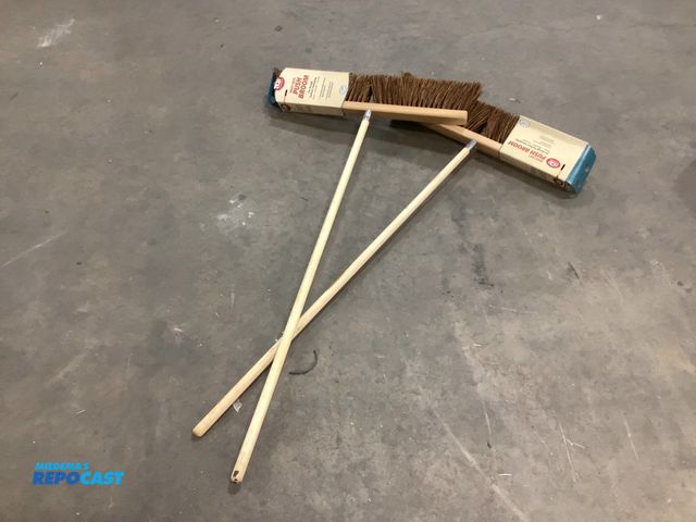 Lot 2-62906 - lot of (2) 24" push brooms