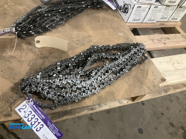 Lot 2-33313 - (10) chainsaw chains for 16” bars, used