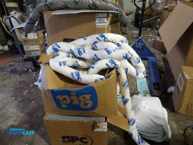 Lot 2-53085 - pallet load of new asst. absorbent products - 19 x 15" pads, asst. socks, pleats for universal and o...