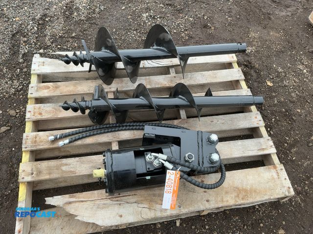 Lot 2-40818 - New SDLANCH Hydraulic Auger Mini Excavator Attachment, Fits Chinese Mini Excavators, Approx. 1-1/4" ...