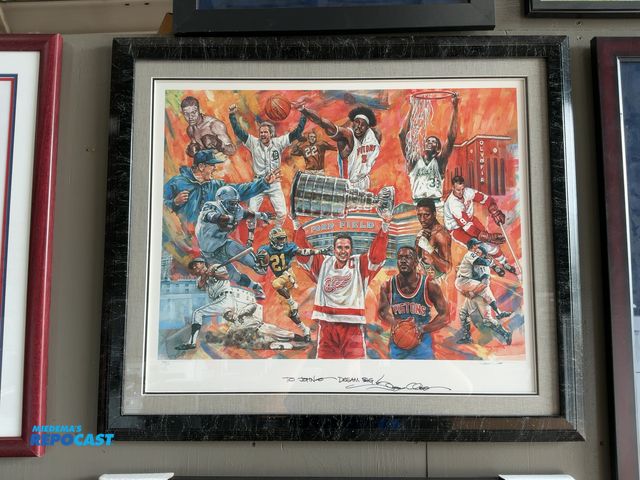 Lot 2-53322 - Framed “Salute to Detroit” Autographed Lithograph, 32.75” x 28.125”