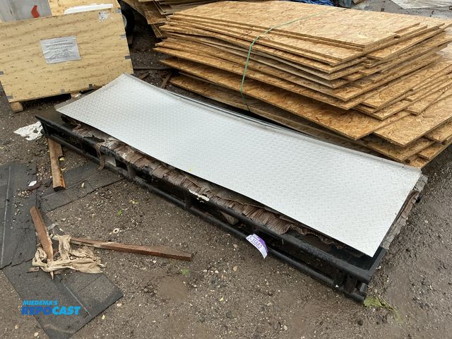Lot 2-35882 - Skid Lot of Multiple Large Aluminum Diamond Plate Sheets, 8 feet x 2 1/4 feet