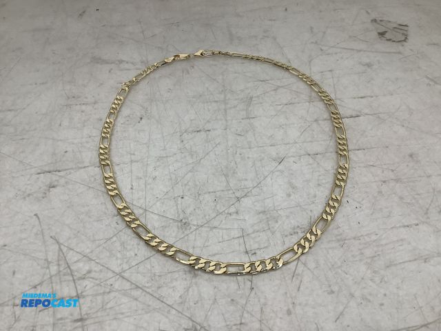 Lot 2-74149 - New Yellow gold figaro alternating elongated and circular link chain