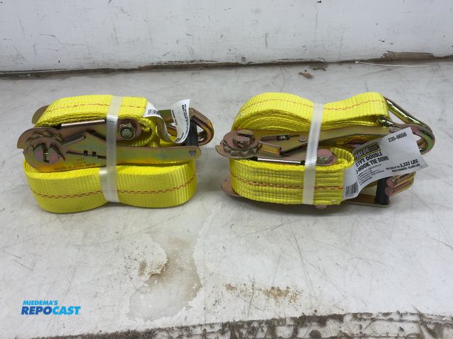 Lot 2-92430 - lot of (2) J-Hook Tie Downs - 27', 10,000lb brake strength, 3,333lb load