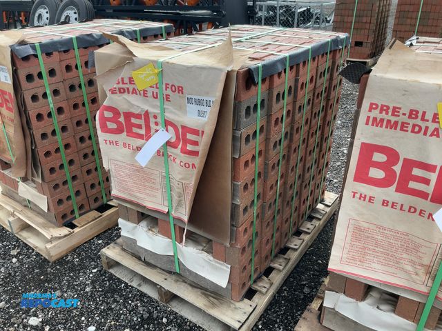 Lot 2-44586 - New Belden Brick Company (1) Pallet of MOD RUBIGO BLD VEL 082527 Rubigo Red Velour Brick
