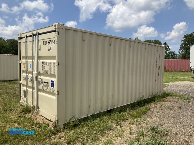 Lot 2-20945 - 2026 20’ Shipping / Storage Container, 8’ wide x 8’ 6” tall, swing doors on one end, wood deck, ring...