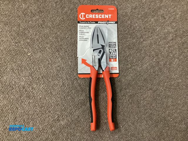 Lot 2-77702 - New New Crescent brand 9” Linesman’s Pliers. Pivot Pro pivot action. induction hardened cutting edge...