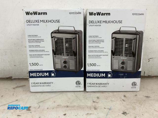 Lot 2-19485 - lot of (2) WeWarm Deluxe Milkhouse Heaters