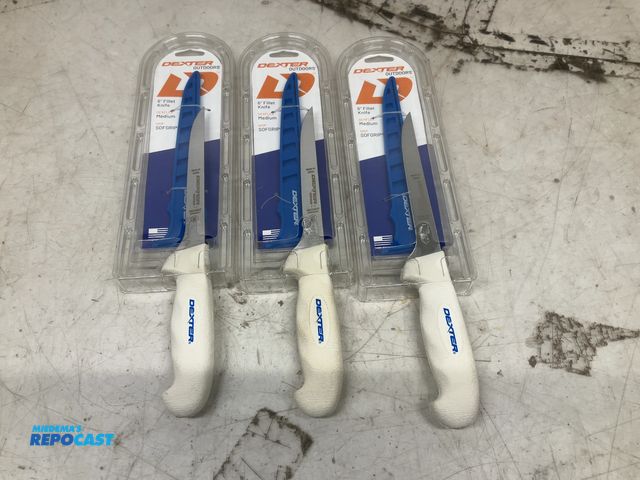 Lot 2-93995 - Lot of (3) Dexter outdoors 6” Filet knives