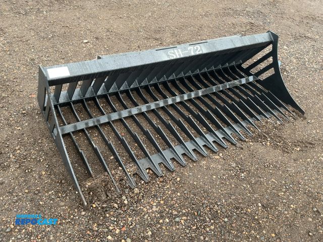 Lot 2-44395 - New Chery Industrial 72" Rock Bucket Skid Steer Attachment, Universal Quick Attach, Approx. 3” Tine ...