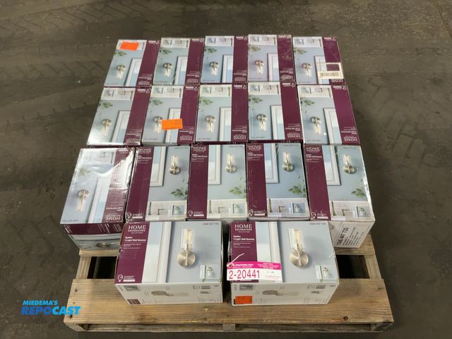 Lot 2-20441 - (17) Home Decorators Collection Ayelen 1-Light Wall Sconces, Brushed Nickel Finish with Clear Glass ...