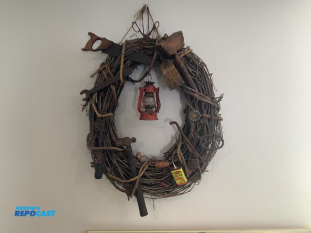 Lot 2-77777 - 1 Per Seller- Handmade Wreath from sellers Grandpas Tool