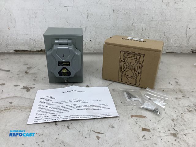 Lot 2-67055 - Joinfworld 59 amp generator inlet box model#X00429EFBV