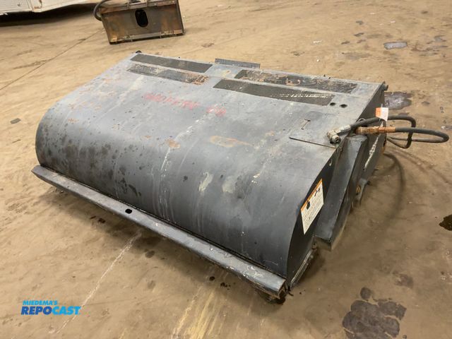 Lot 2-42415 - Used Bobcat 72” Sweeper Skid Steer Attachment, has rust holes in bucket, one hose and quick coupler ...