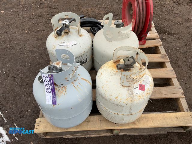 Lot 2-33393 - (4) Used Steel 20 lb Propane Tanks