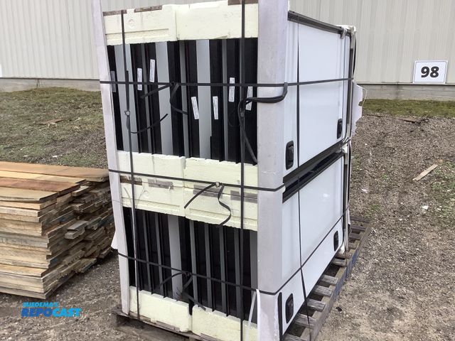 Lot 2-74451 - Skid lot of (9)heartland RV lippert RV compartment doors rounded corner baggage door