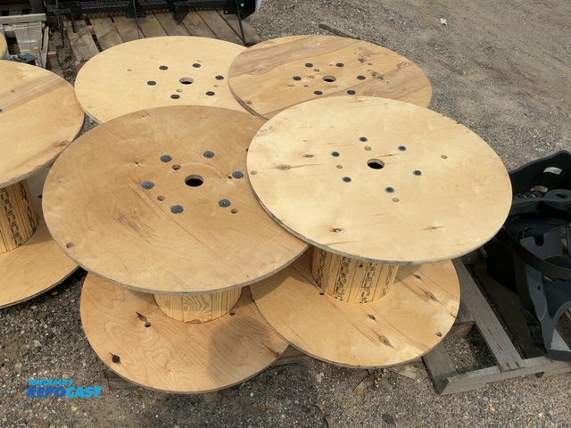 Lot 2-18389 - Skid of (4) Wooden Spools for Cables