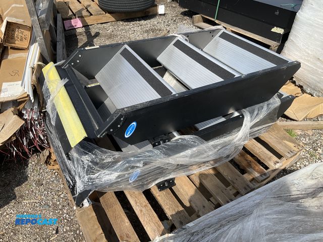 Lot 2-94925 - Skid lot of (2) step above 3 step RV metal steps