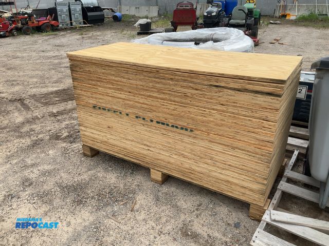 Lot 2-24876 - Lot of (40) plywood pieces measuring 62 3/4” x 26 1/8” x 3/4”