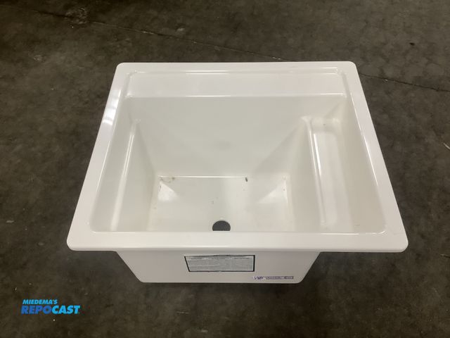 Lot 2-93942 - Vector 25 Sink White multi-task utility sink, 25”x22”x13.5”H