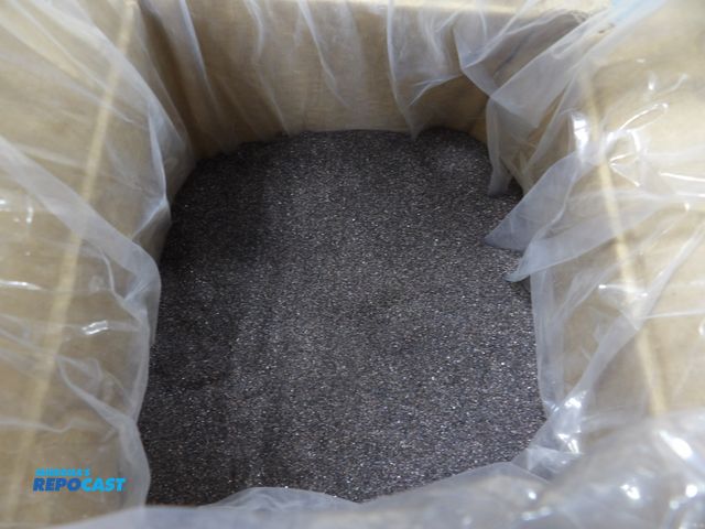 Lot 2-51100 - lot of 50lbs of brown aluminum oxide blast material, 36 grit, 100 psi max pressure, #6YY34