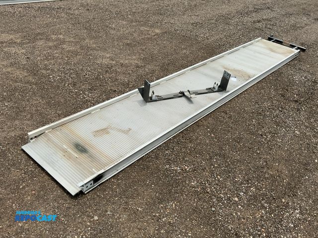 Lot 2-11071 - Used Aluminum Ramp for Box Truck, approx. 13’8” long x 26-1/4” wide, 24” wide between side, comes wi...