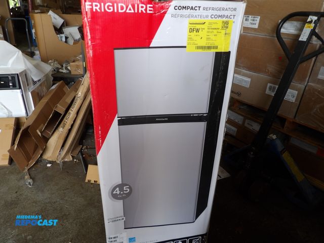 Lot 2-53350 - New Frigidaire Mini Refrigerator: Stainless-steel, 4.5cu ft # Total (capacity 3 shelves model # FFPS...