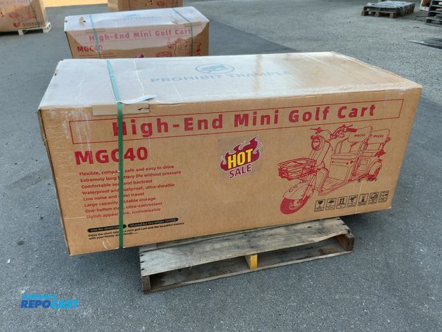 Lot 2-44604 - New SDLANCH MGC40 3-Wheel Mini Electric Golf Cart / Scooter, 60 Volt, 600 Watt Motor, Three Speed, 2...