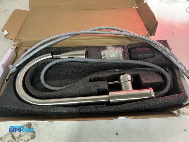 Lot 2-75970 - brushed nickel farmhouse kitchen faucet