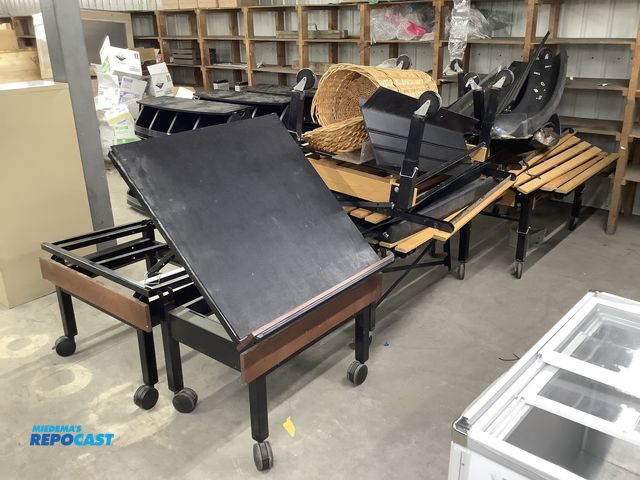 Lot 2-23891 - (4) CMS product displays, 48” wide by Approximately 36” deep with pullout drawer display rack. Inclu...