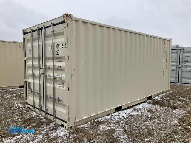Lot 2-23917 - 2023 20’ Shipping / Storage Container, 8’ wide x 8’ 6” tall, swing doors on one end, wood deck, ring...