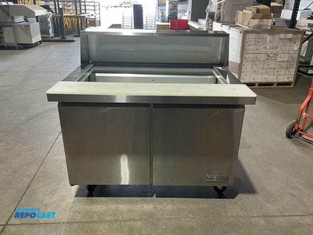 Lot 2-49918 - MOTAK MST-48-18-X 46 7/8" Mega Top Sandwich/Salad Prep Table w/ Refrigerated Base, 115v Stainless St...