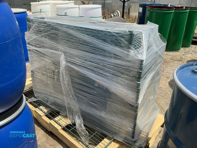 Lot 2-75474 - Stack of green racks - approx. 2’ x 4.5”