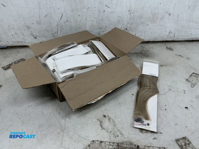 Lot 2-99805 - Box of Halos hair extensions, fish line hair, blond