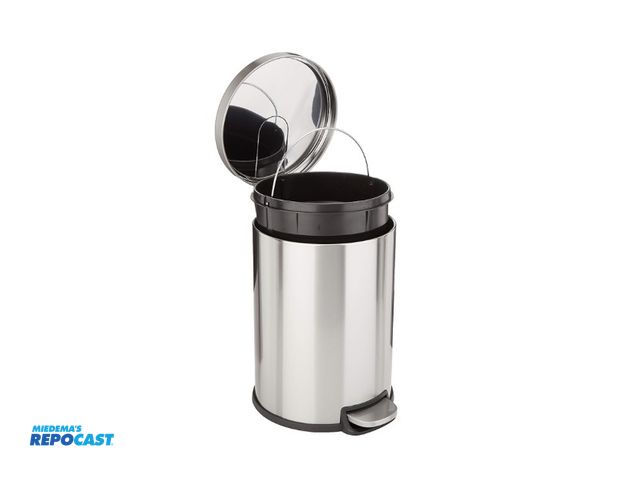 Lot 2-73485 - (1) Amazon Basics round soft close trash bin - New