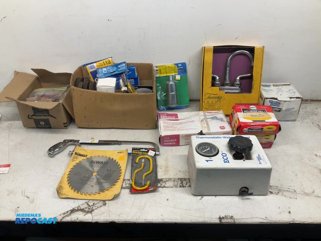 Lot 2-79327 - Lot of miscellaneous items including; bath faucets, thermostatic water control, fly fishing supply, ...