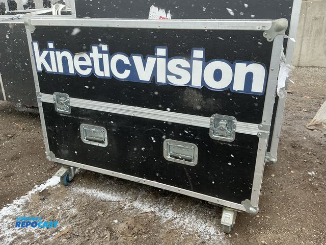 Lot 2-73524 - Approx. 45”w x 19”d x 35.5” tall Rolling latching Tv Stand