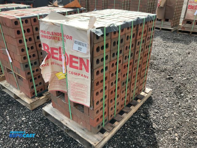 Lot 2-44590 - New Belden Brick Company (1) Pallet of MOD RUBIGO BLD VEL 082527 Rubigo Red Velour Brick