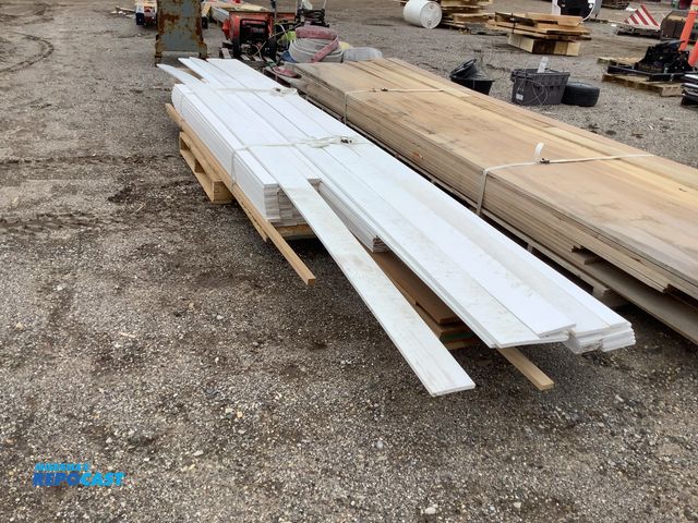Lot 2-60923 - Skid Lot of Assorted Wooden Boards; Some are Painted White; Measurements Vary from 84” x 2.5” to 194...