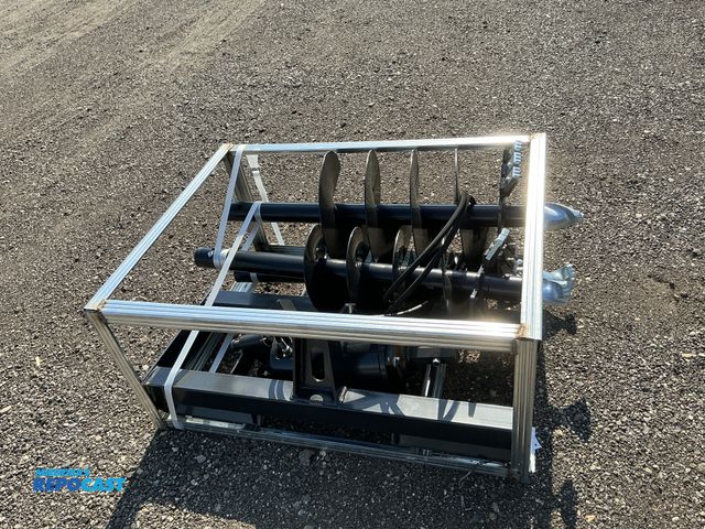 Lot 2-43974 - New JCT Hydraulic Auger Skid Steer Attachment, Universal Quick Attach, comes with 8”, 12”, and 18” a...