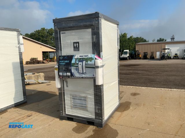 Lot 2-21079 - New Chery Industrial Bastone Portable Toilet, 43.7”x52.36”x92.52” tall, Single Toilet, Sink, Fan, In...